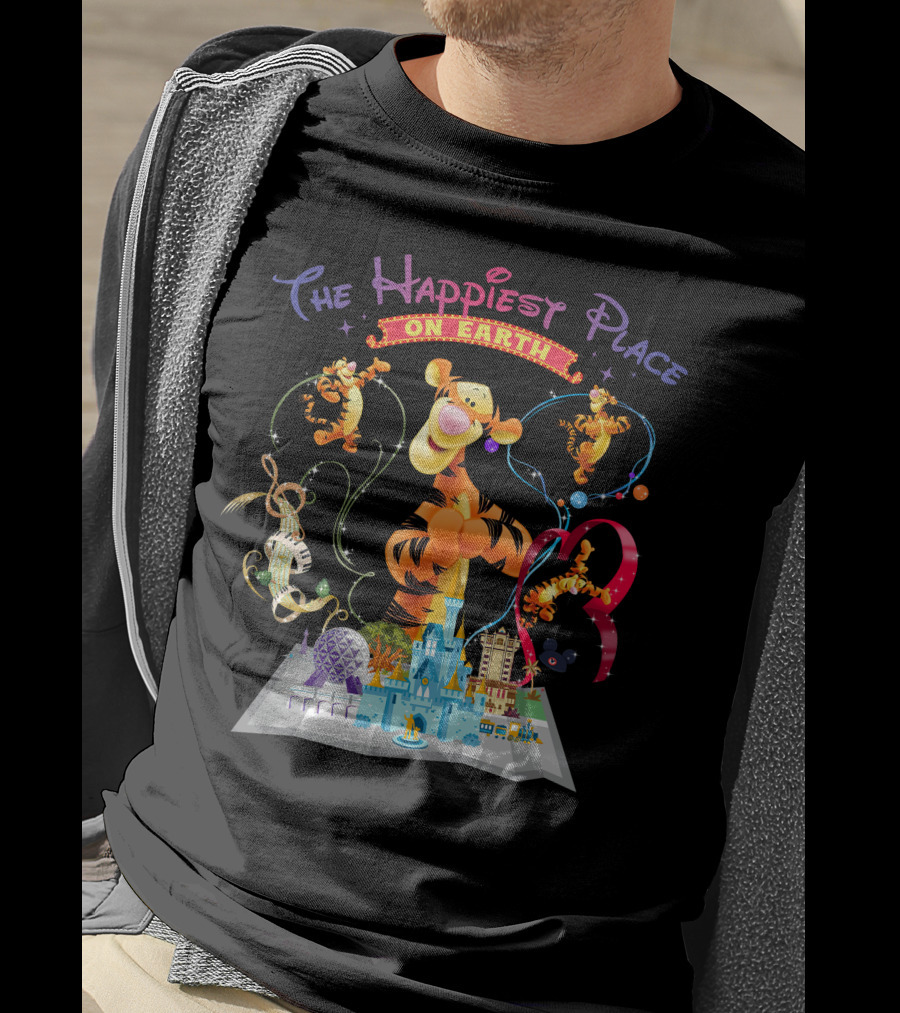 The Happiest Place On Earth Tigger Disney Theme Park Magic T-Shirt