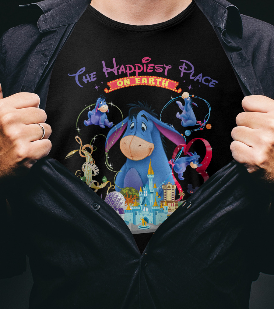 Eeyore The Happiest Place On Earth Disney Theme Park Wonderland T-Shirt