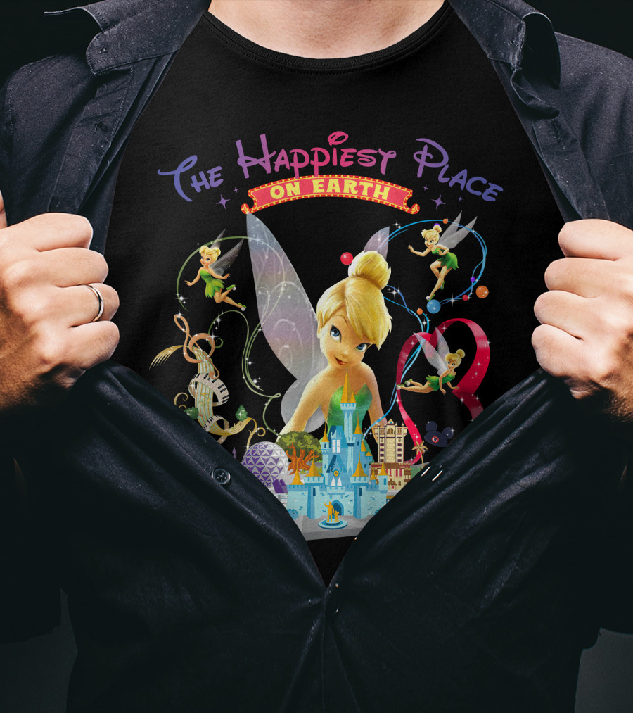 Tinkerbell The Happiest Place On Earth Disney Magic T-Shirt