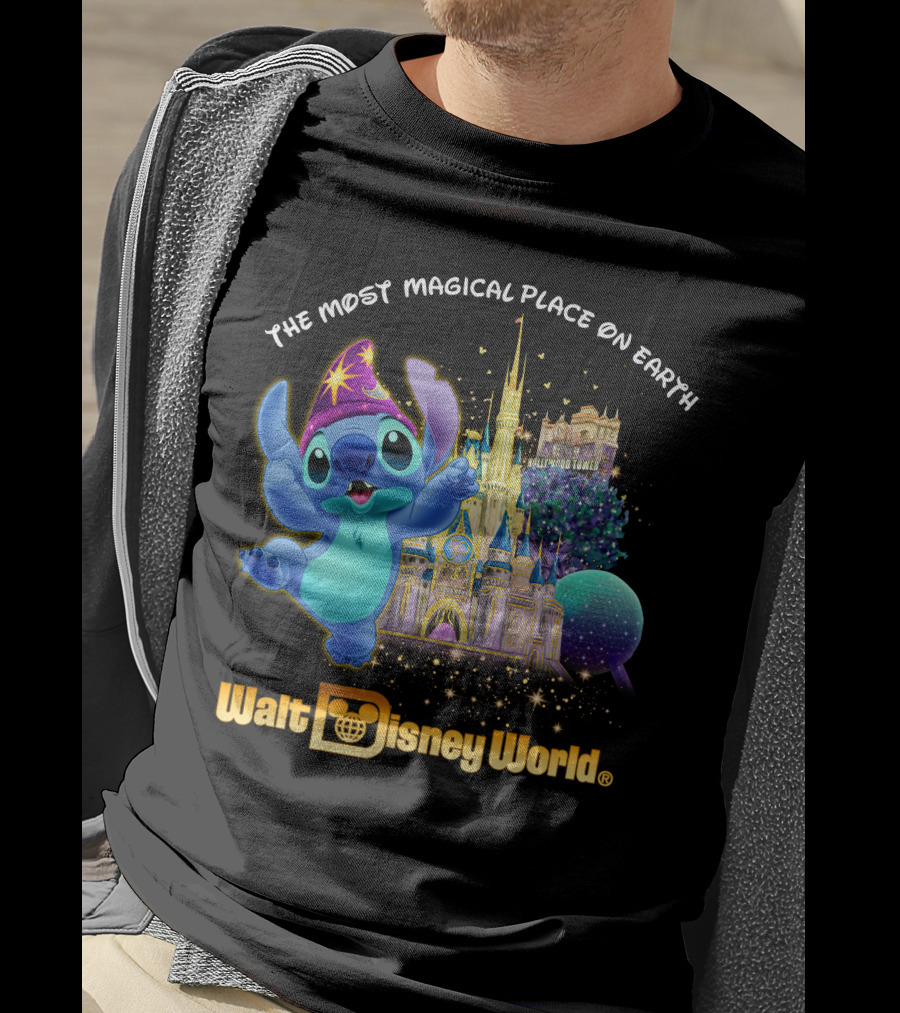 The Most Magical Place On Earth Walt Disney World Stitch T-Shirt