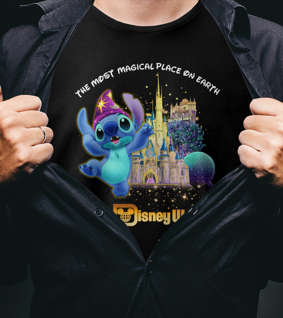 The Most Magical Place On Earth Walt Disney World Stitch T-Shirt