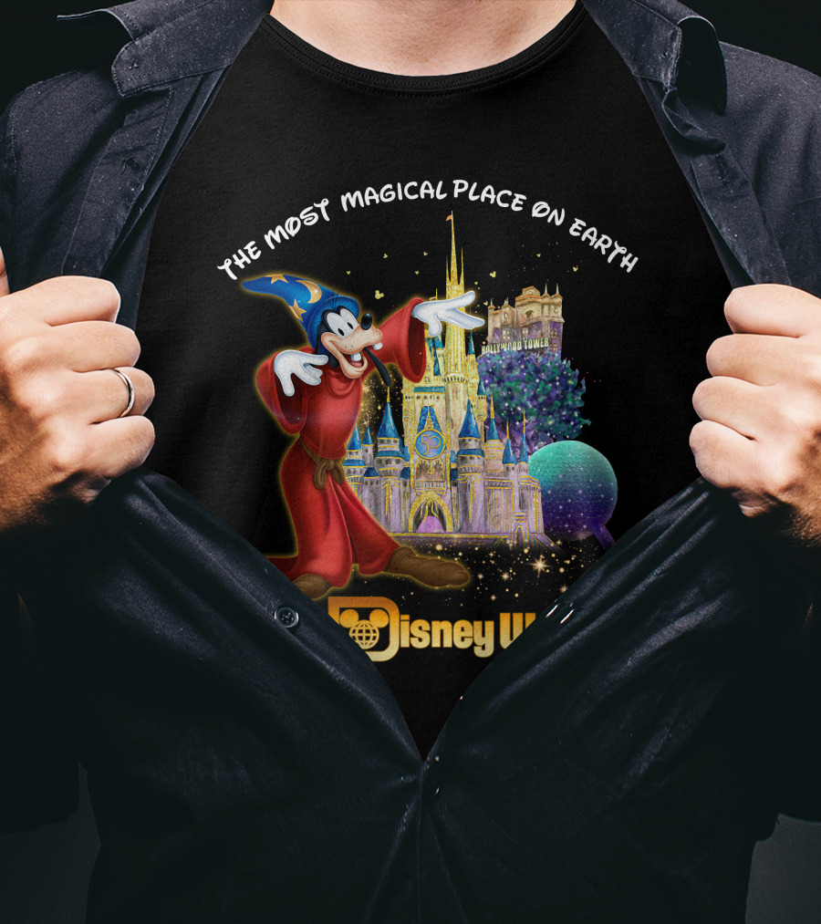 The Most Magical Place On Earth Walt Disney World Goofy Sorcerer's Apprentice T-Shirt