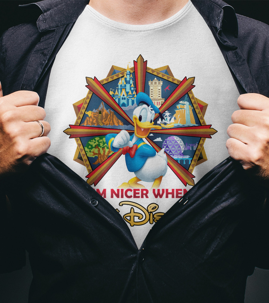 I'm Nicer When I'm At Disney Donald Duck T-Shirt