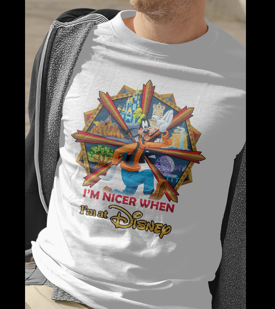 I'm Nicer When I'm At Disney Goofy T-Shirt