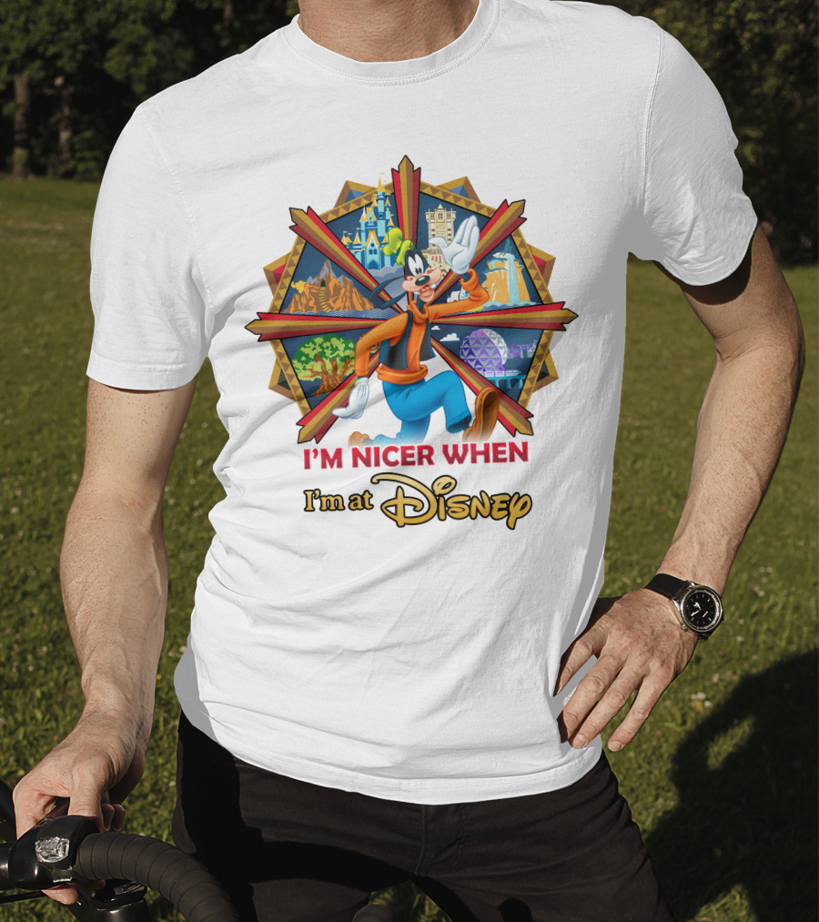 I'm Nicer When I'm At Disney Goofy T-Shirt