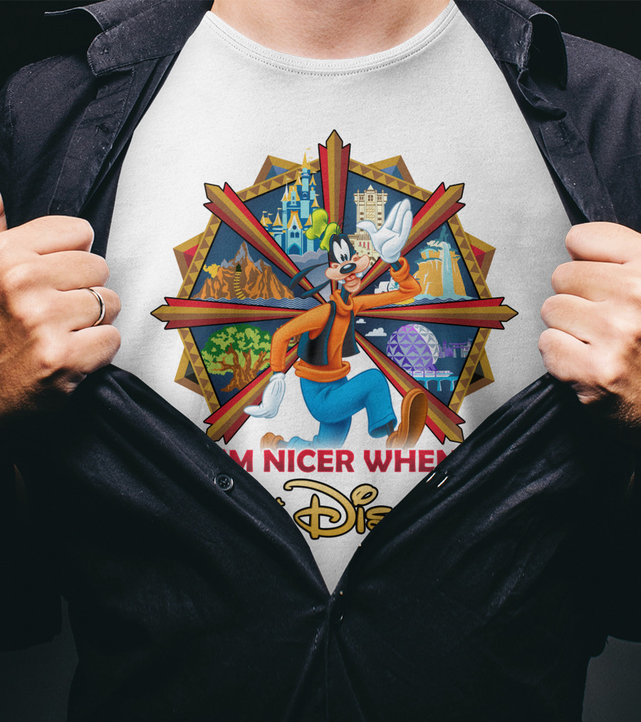 I'm Nicer When I'm At Disney Goofy T-Shirt