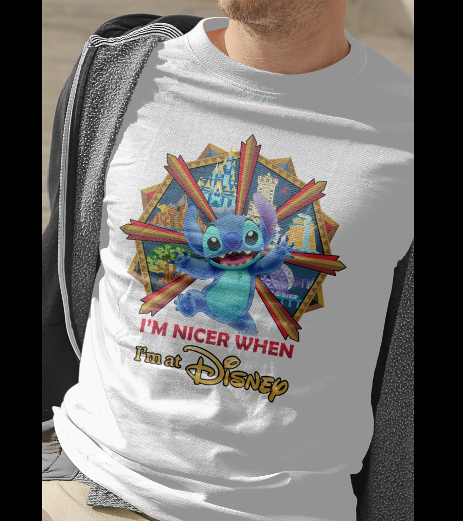 I'm Nicer When I'm At Disney Stitch T-Shirt