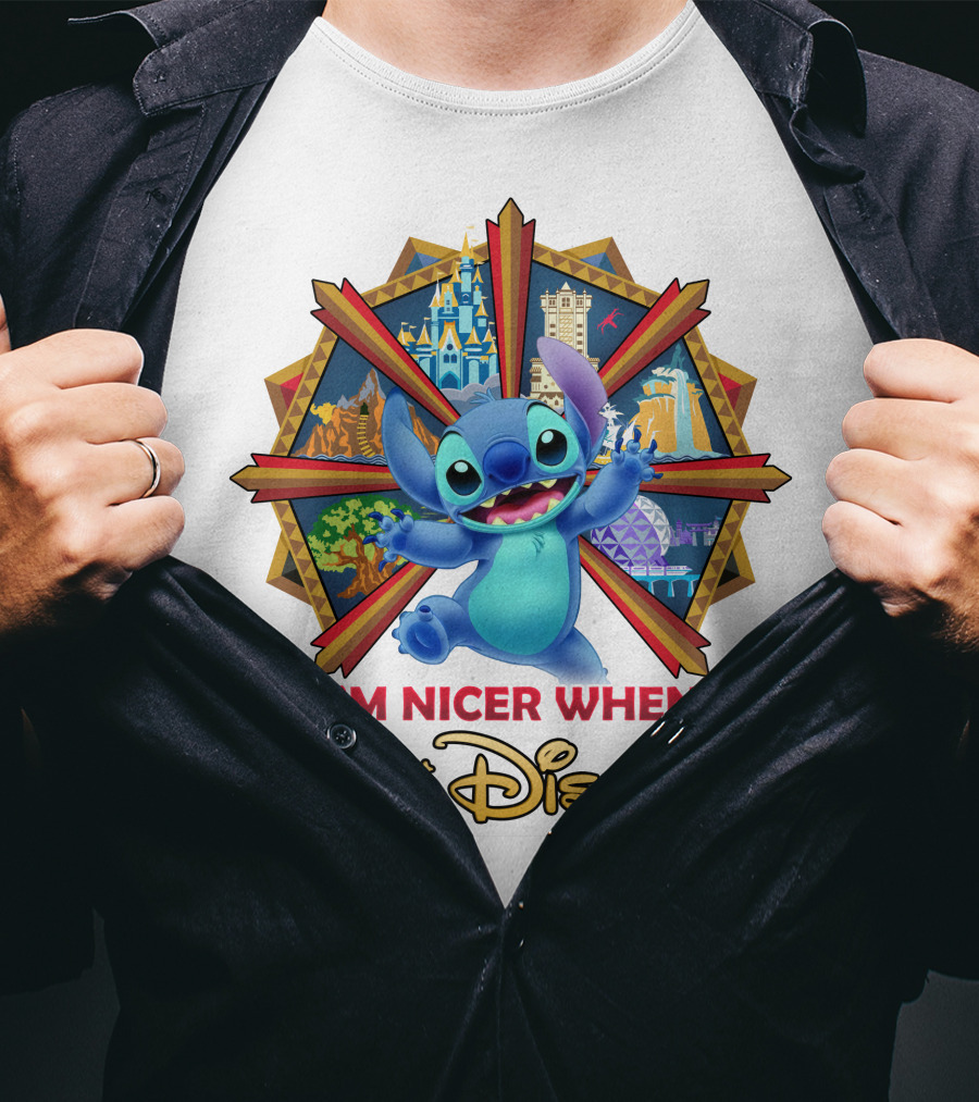 I'm Nicer When I'm At Disney Stitch T-Shirt