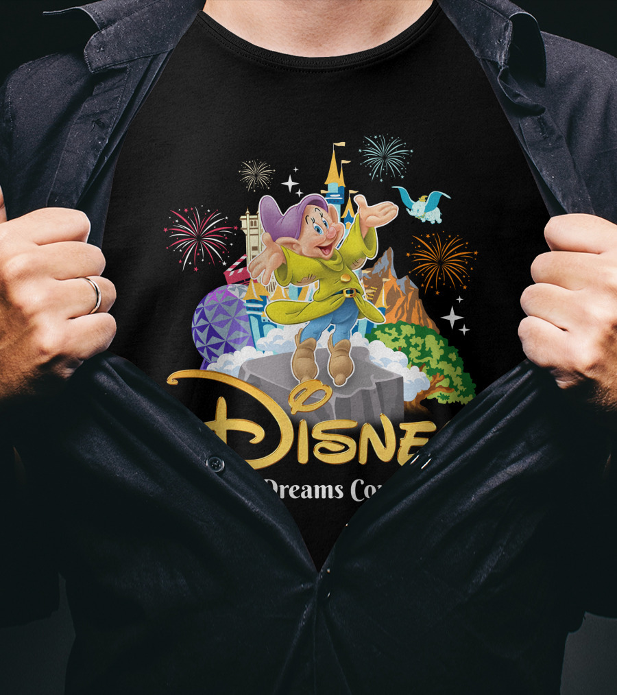 Disney Dopey Where Dreams Come True Fireworks Adventure T-Shirt