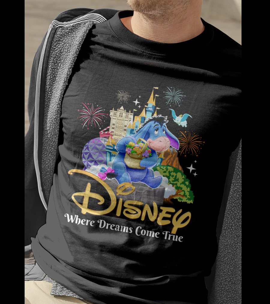 Disney Eeyore Where Dreams Come True Wonderland T-Shirt