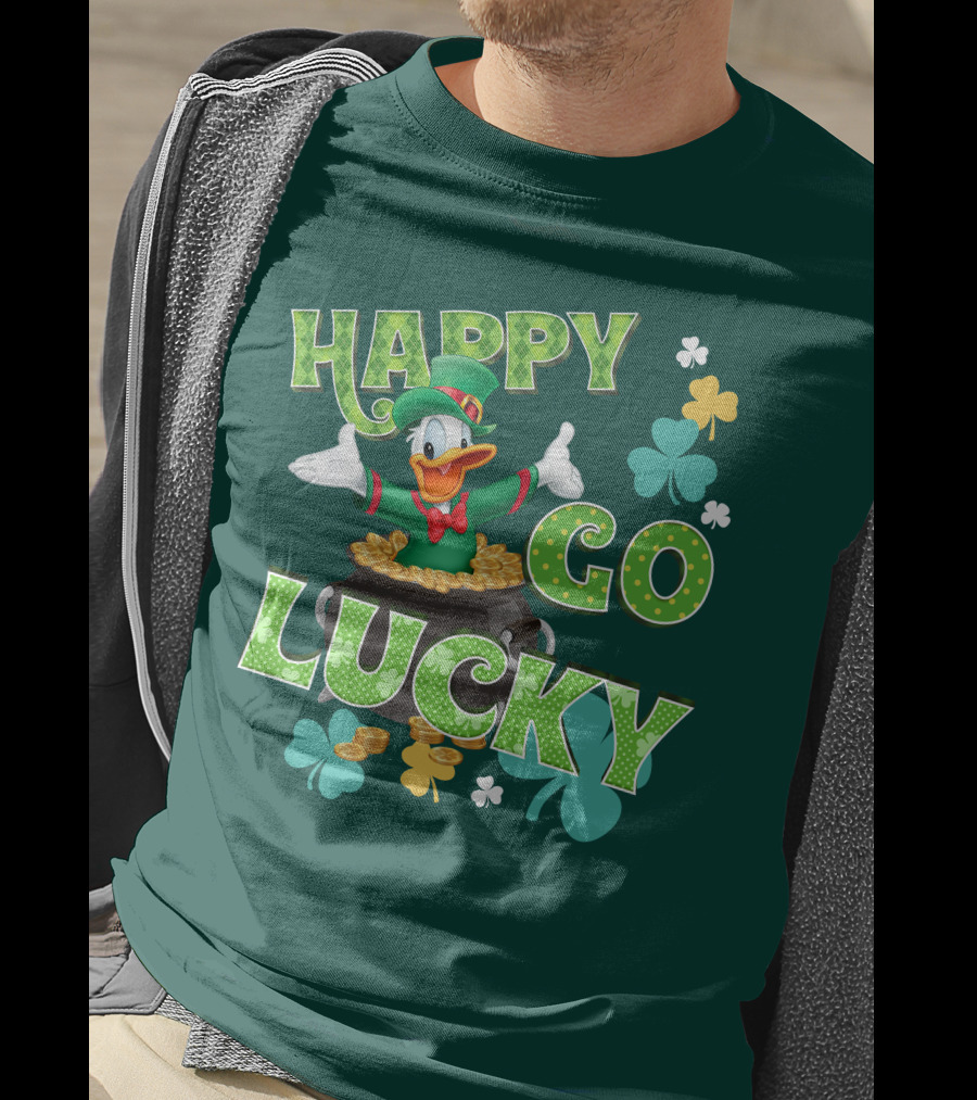 Happy Go Lucky Donald Duck St. Patrick's Day T-Shirt