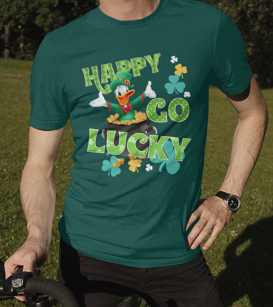 Happy Go Lucky Donald Duck St. Patrick's Day T-Shirt