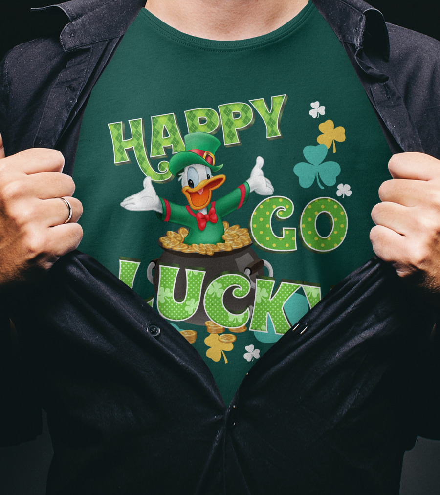 Happy Go Lucky Donald Duck St. Patrick's Day T-Shirt