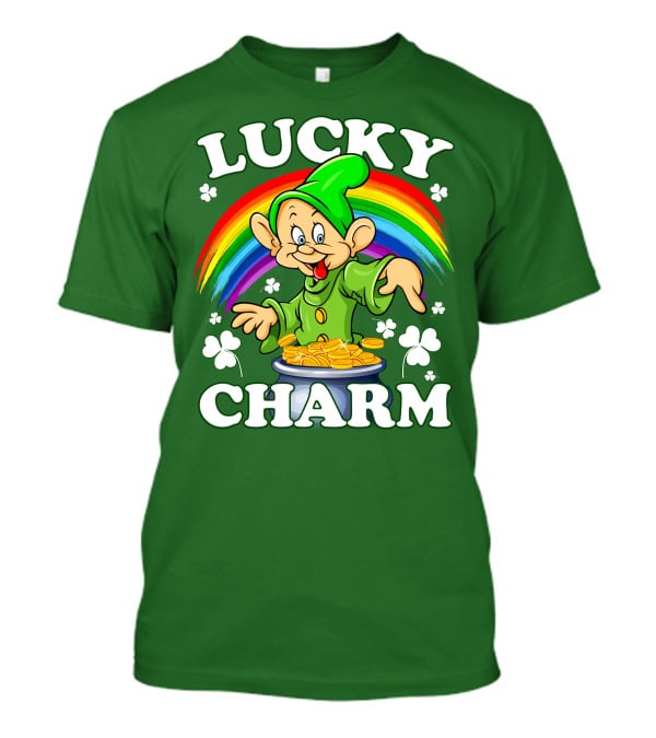 Lucky Charm Dopey Rainbow Gold Coins Shamrocks T-Shirt