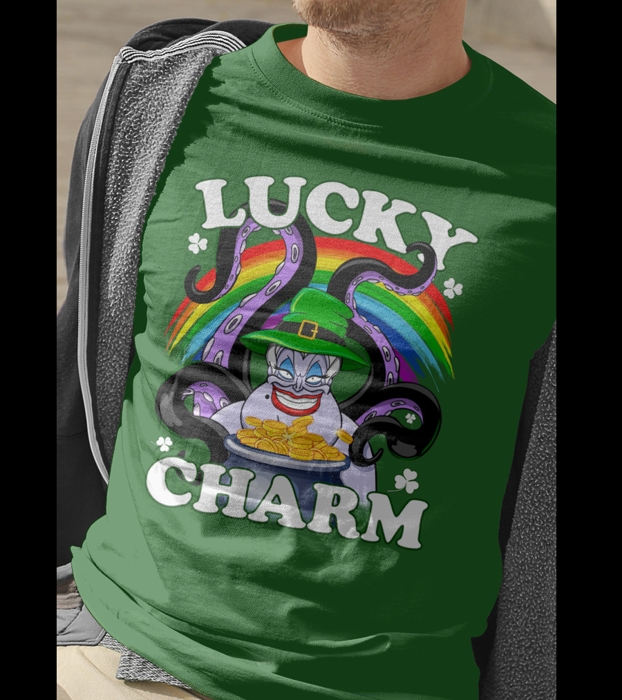 Lucky Charm Ursula Rainbow Coins Shamrocks T-Shirt
