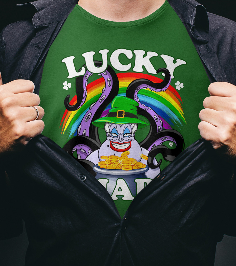 Lucky Charm Ursula Rainbow Coins Shamrocks T-Shirt