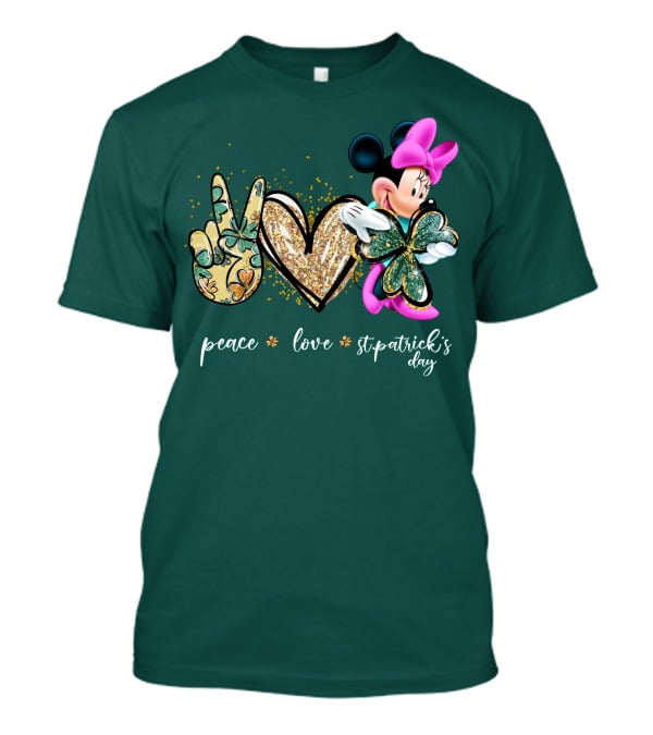 Peace Love St. Patrick's Day Minnie T-Shirt