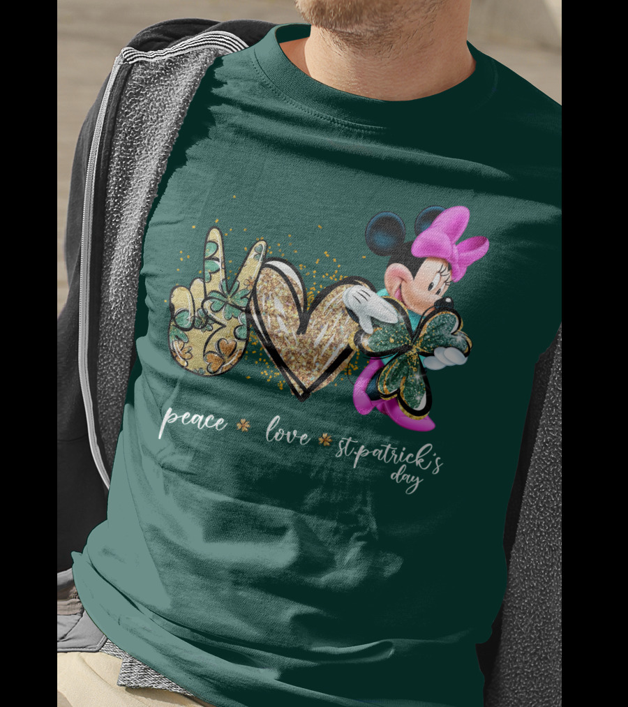 Peace Love St. Patrick's Day Minnie T-Shirt