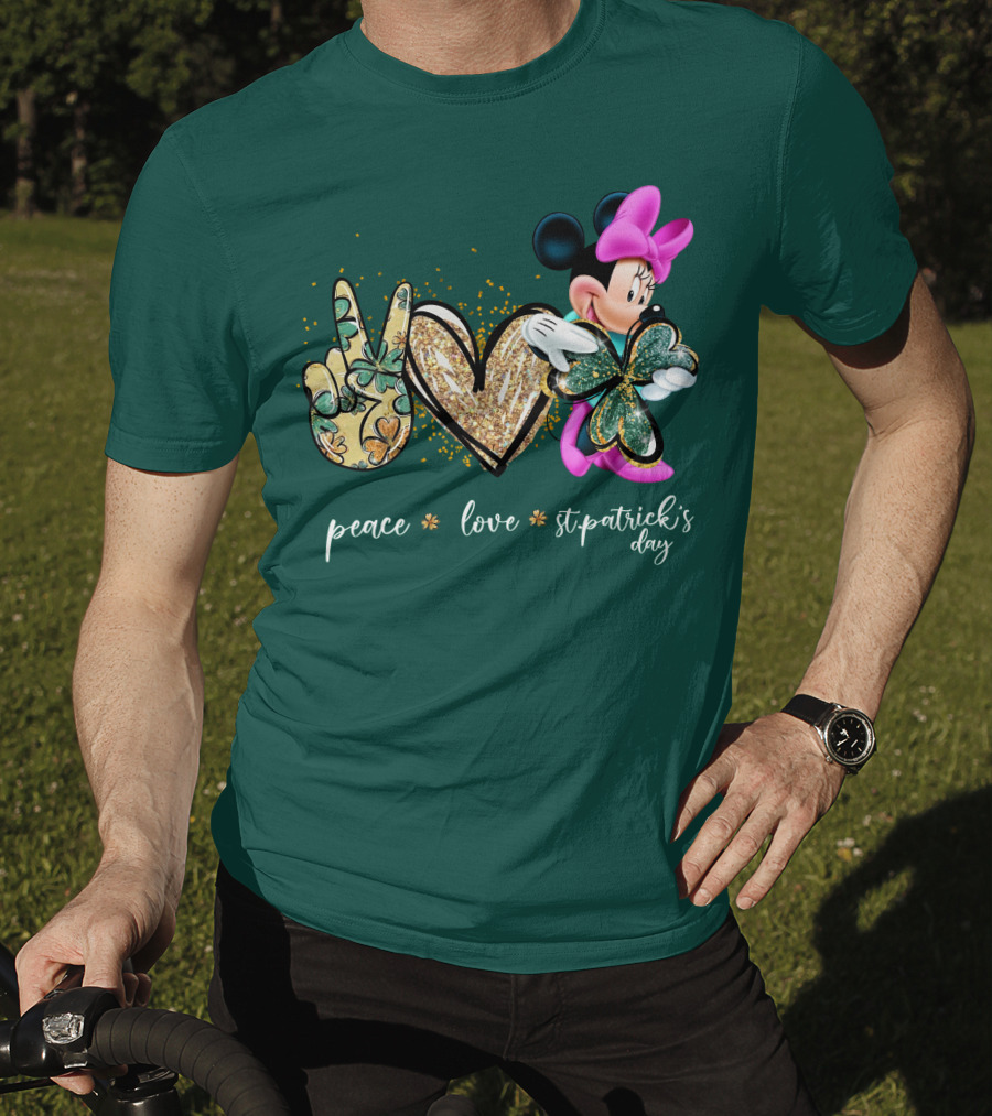 Peace Love St. Patrick's Day Minnie T-Shirt