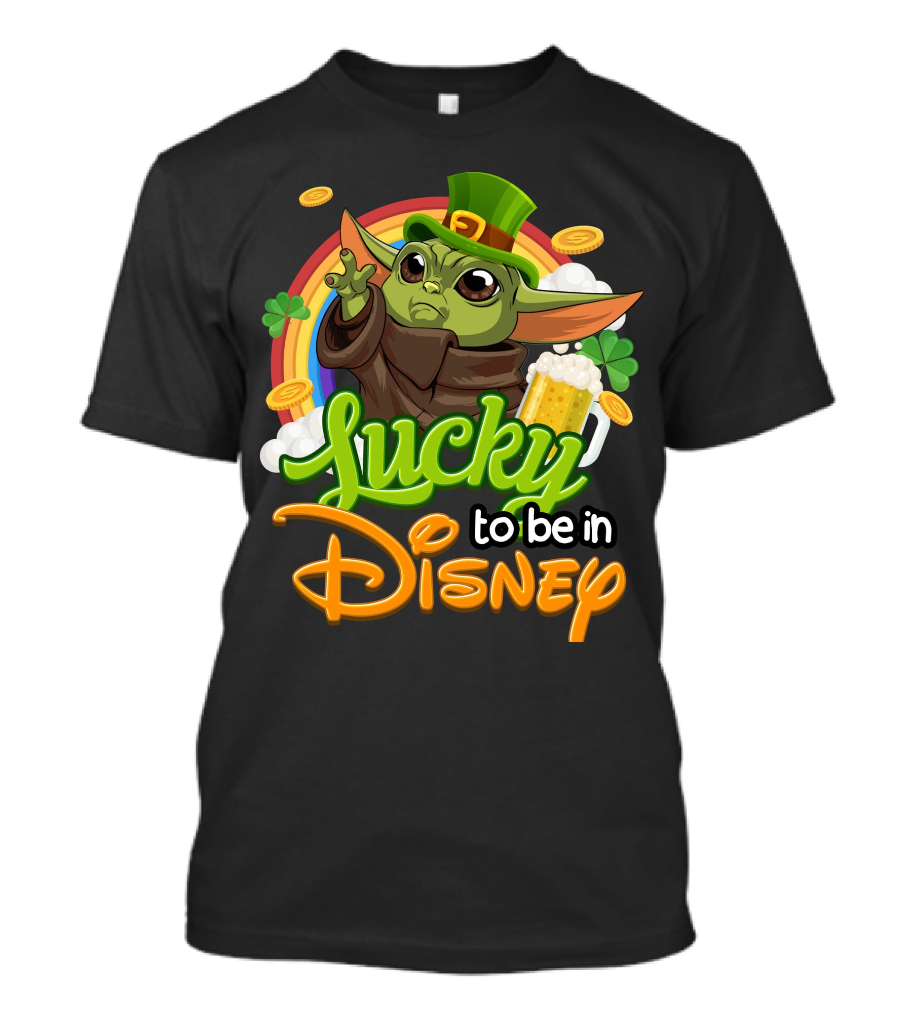 Lucky To Be In Disney Yoda St. Patrick's Day T-Shirt