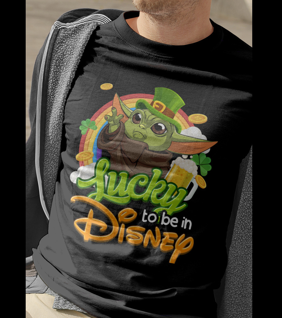Lucky To Be In Disney Yoda St. Patrick's Day T-Shirt