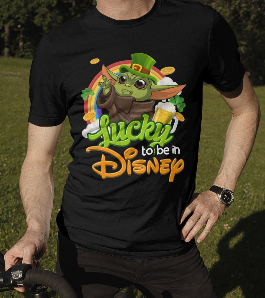 Lucky To Be In Disney Yoda St. Patrick's Day T-Shirt