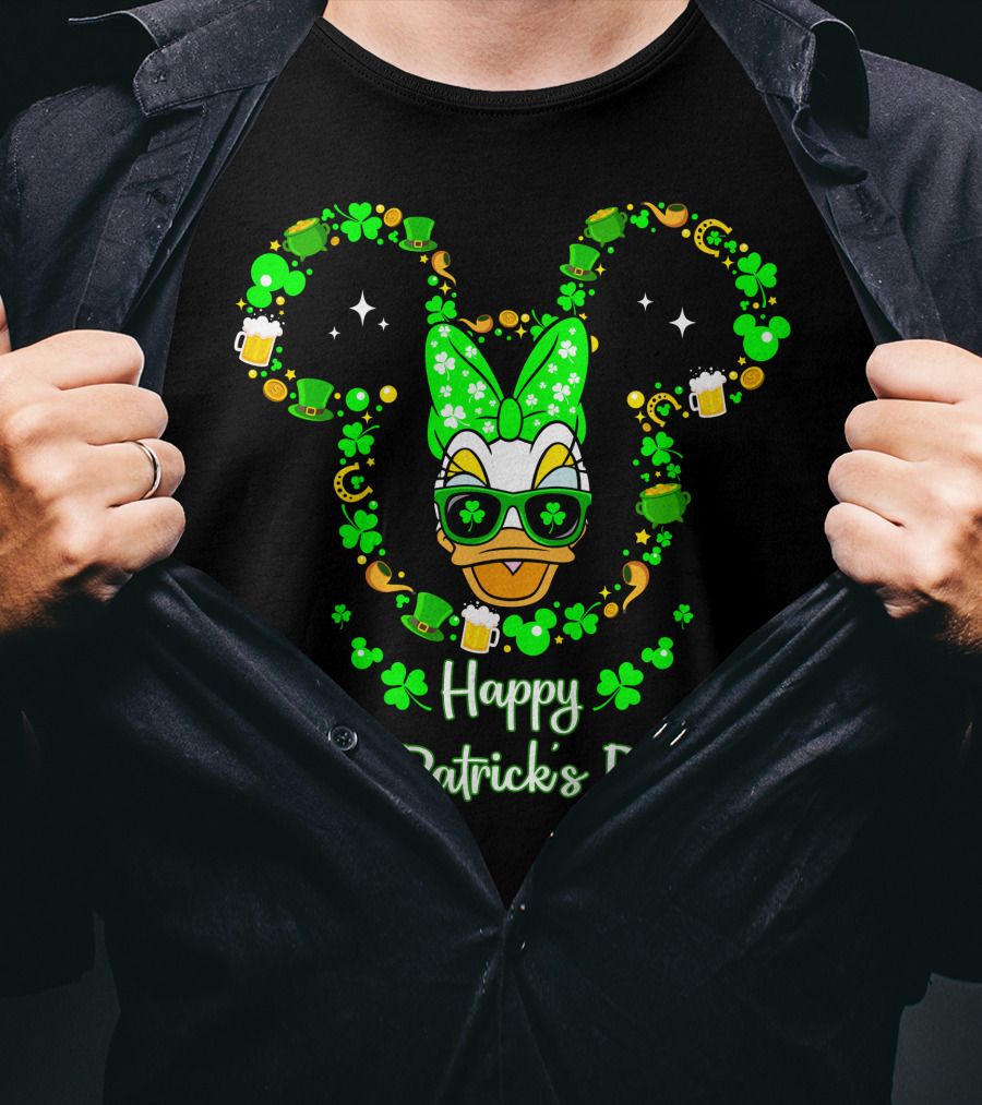 Happy St. Patrick's Day Daisy Duck Mickey Ears T-Shirt
