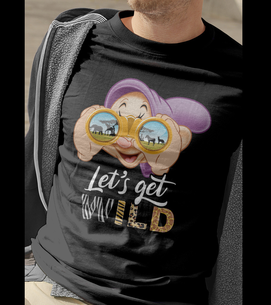 Dopey Let's Get Wild Binoculars Safari Adventure T-Shirt