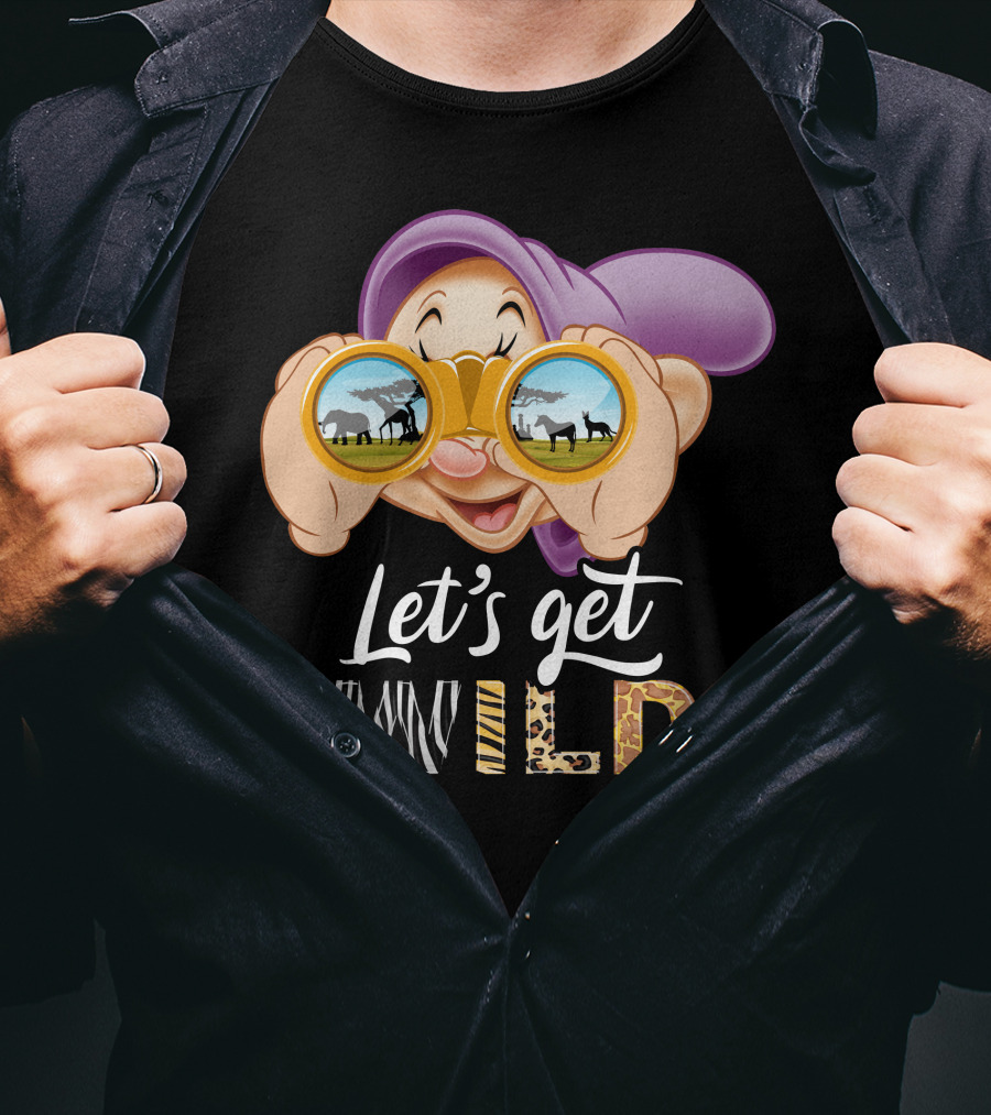 Dopey Let's Get Wild Binoculars Safari Adventure T-Shirt