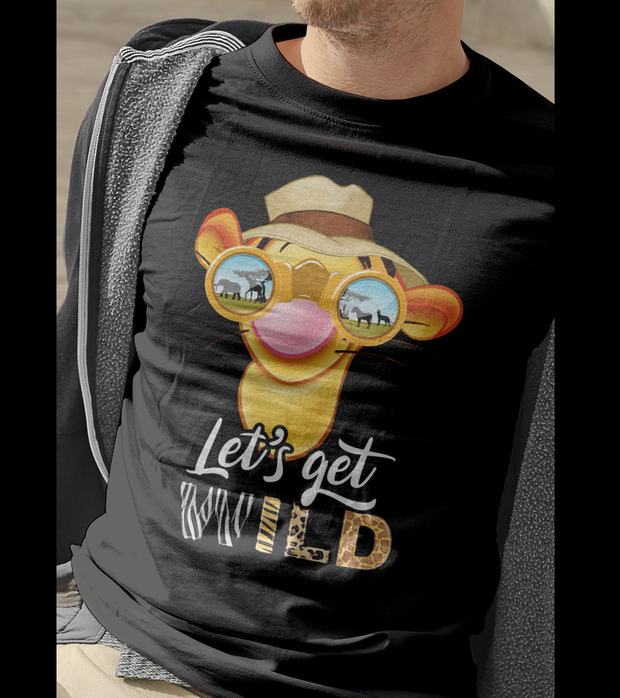 Let's Get Wild Tigger Safari Sunglasses Hat T-Shirt