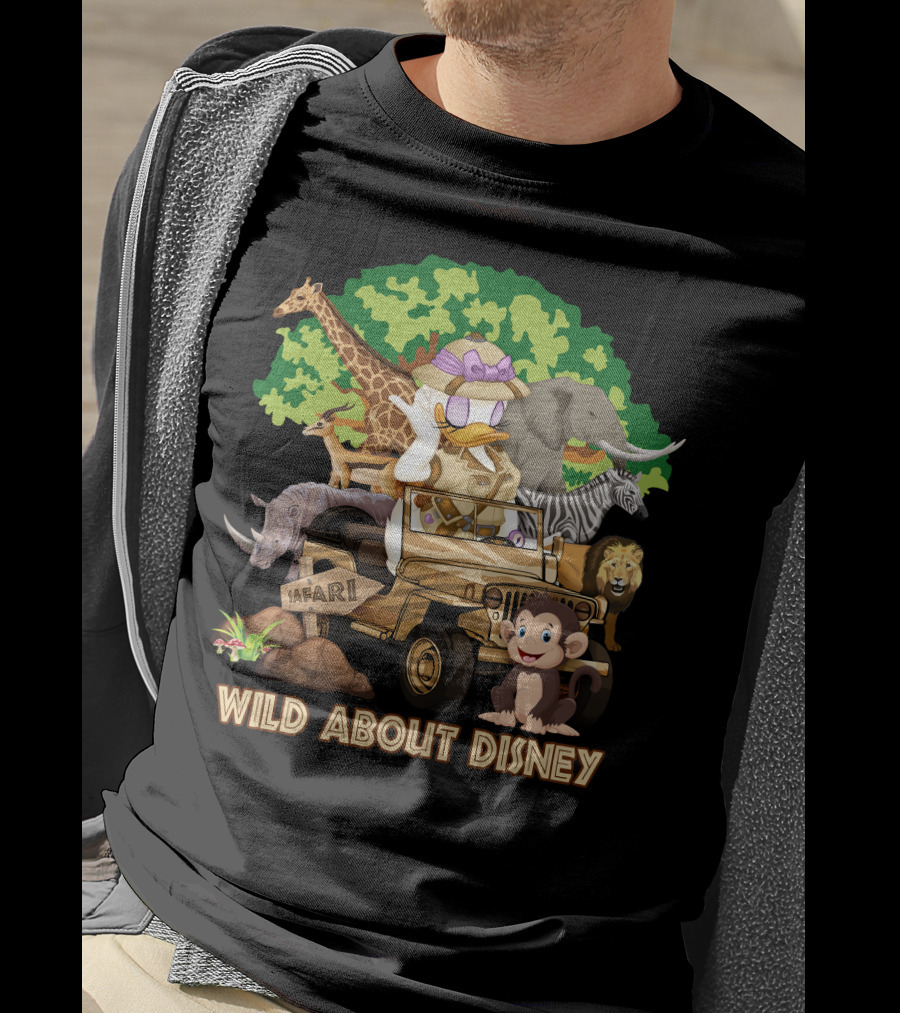Wild About Disney Safari With Daisy Duck And Jungle Animals T-Shirt