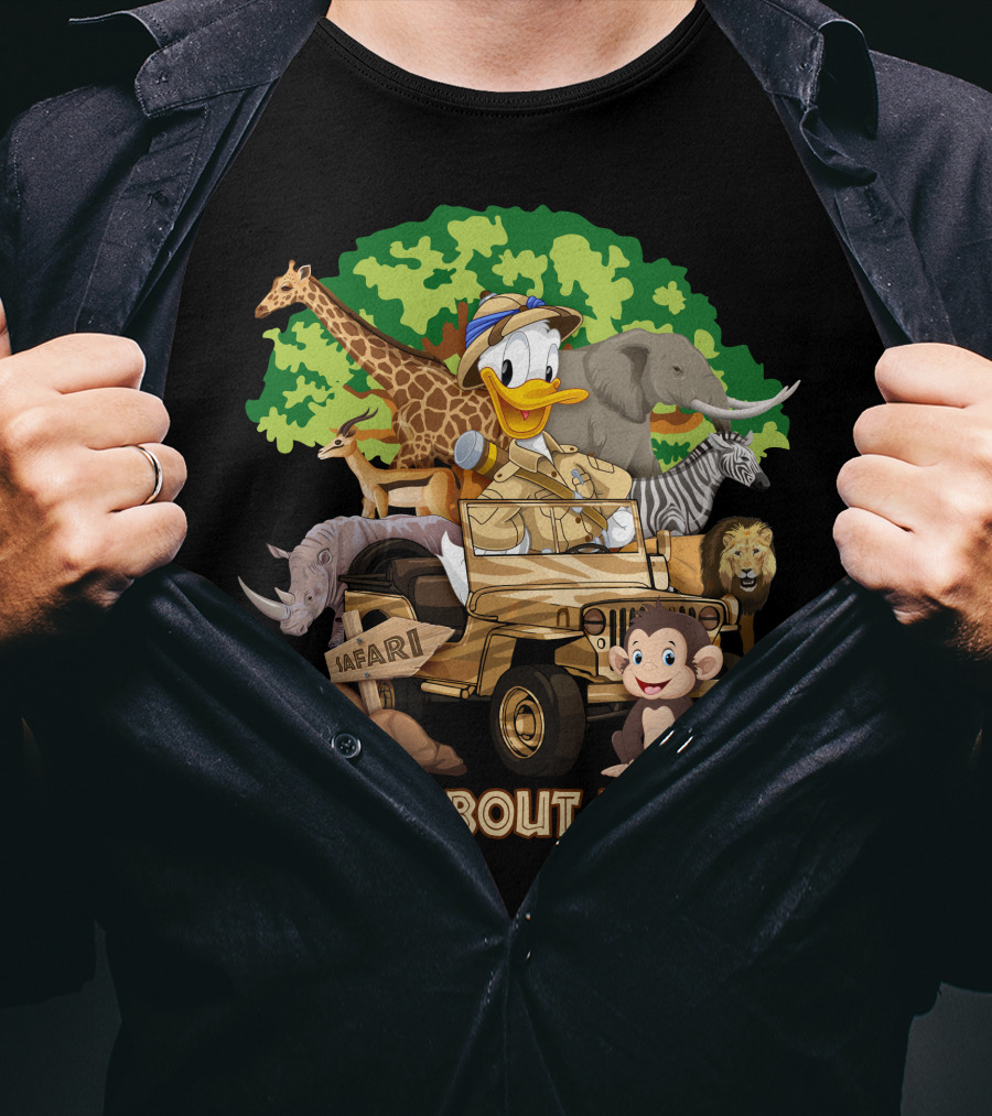 Wild About Disney Safari Adventure Featuring Donald Duck And Jungle Animals T-Shirt