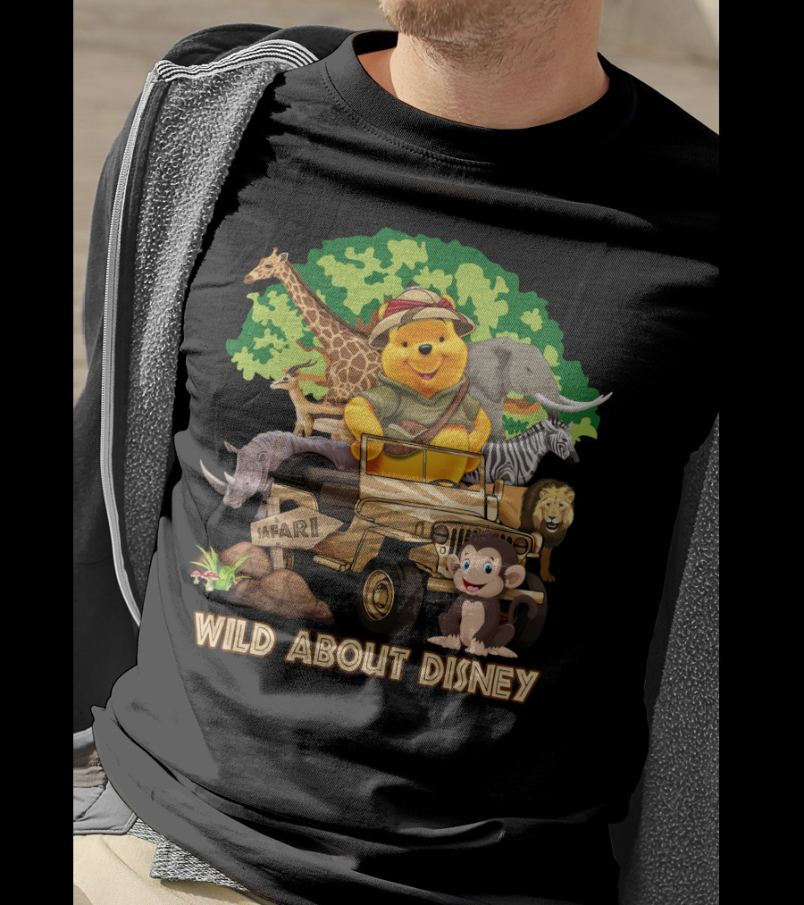 Wild About Disney Safari Pooh With Animals T-Shirt