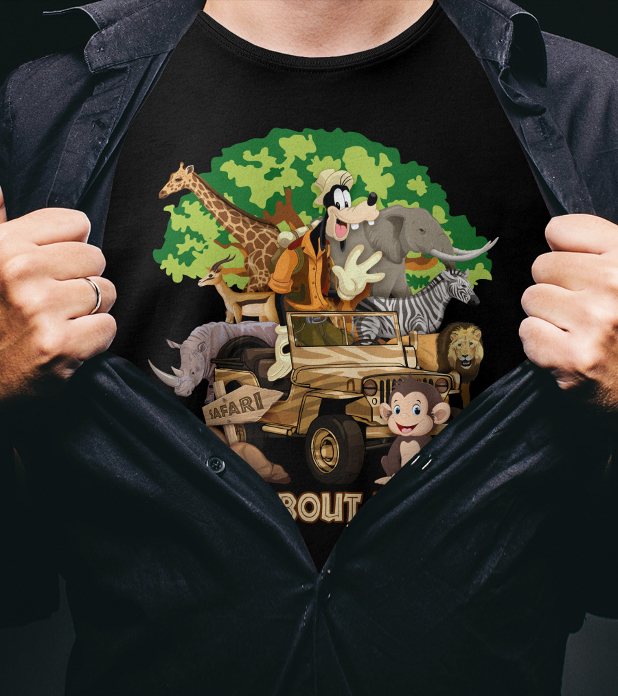 Wild About Disney Safari Goofy With Animals T-Shirt