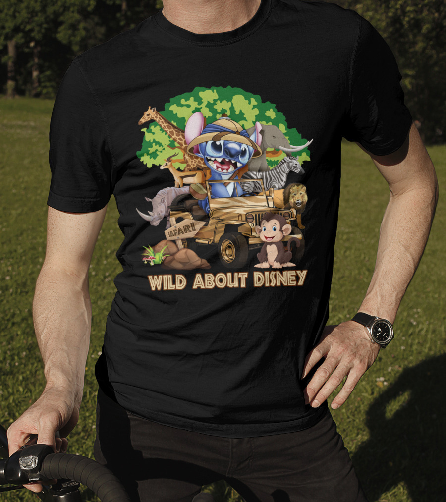 Wild About Disney Safari Stitch With Animals T-Shirt