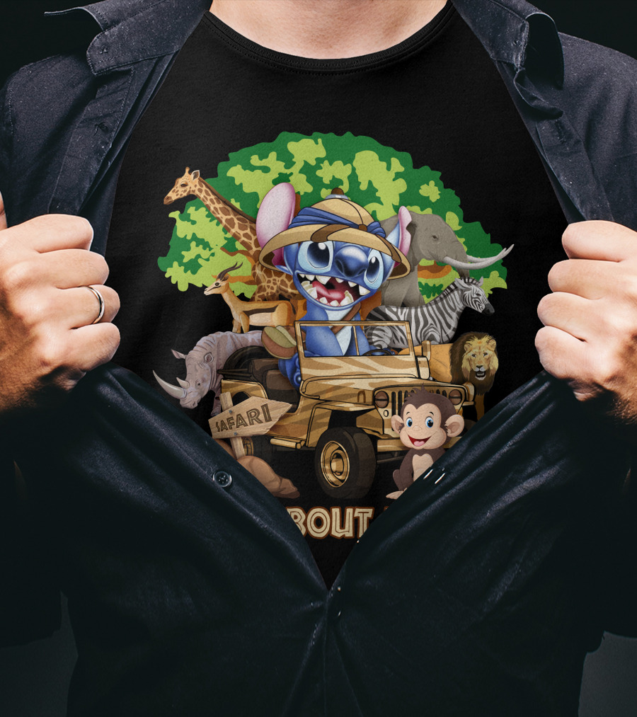 Wild About Disney Safari Stitch With Animals T-Shirt