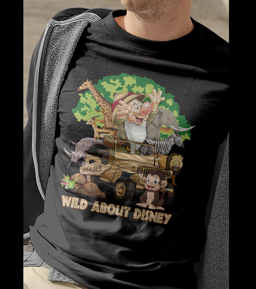 Wild About Disney Safari Grumpy Jeep Adventure With Animals T-Shirt