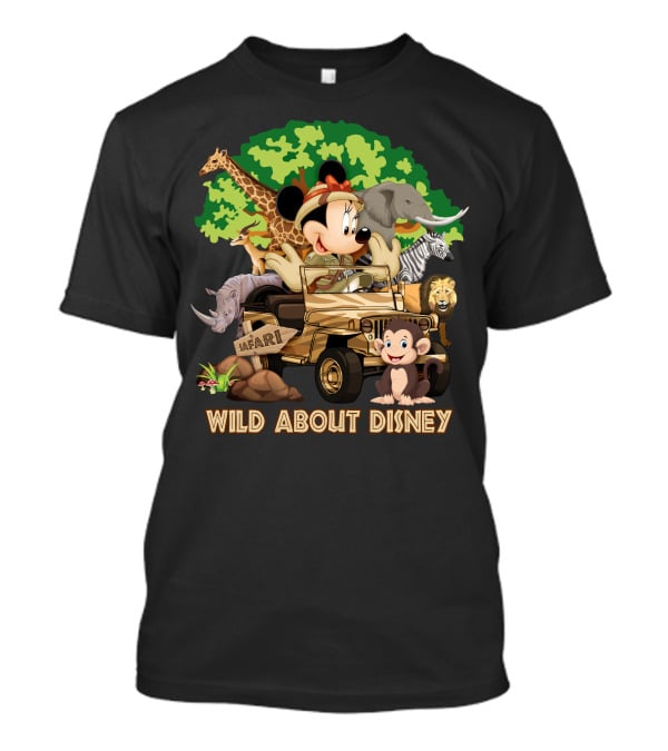 Wild About Disney Safari Minnie Mouse Jeep African Animals T-Shirt