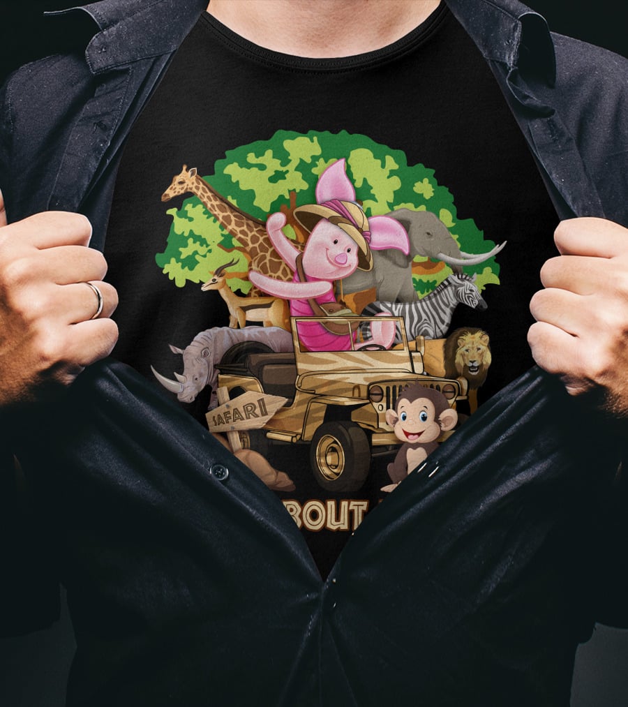 Wild About Disney Safari Piglet Adventure With Animals T-Shirt