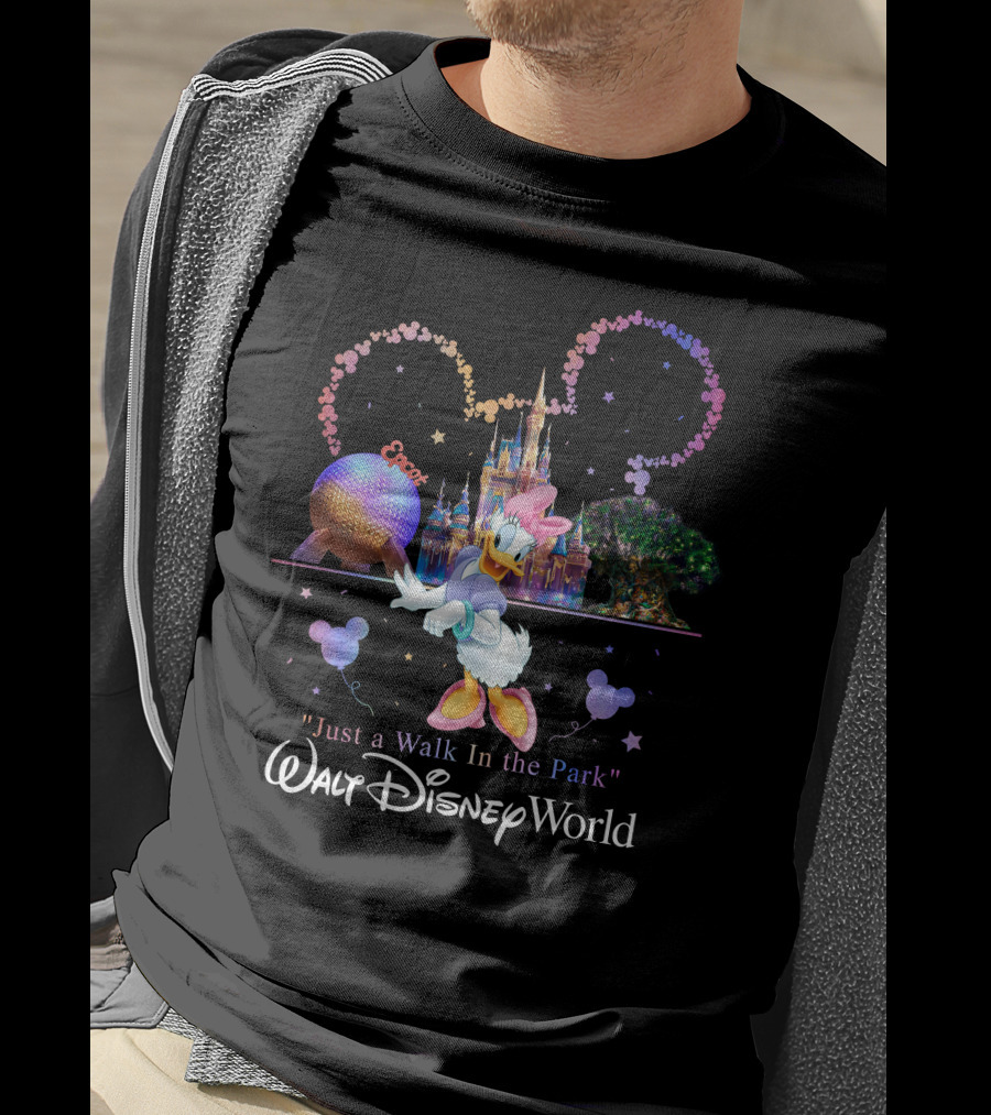 Epcot Just A Walk In The Park Walt Disney World Daisy Duck T-Shirt