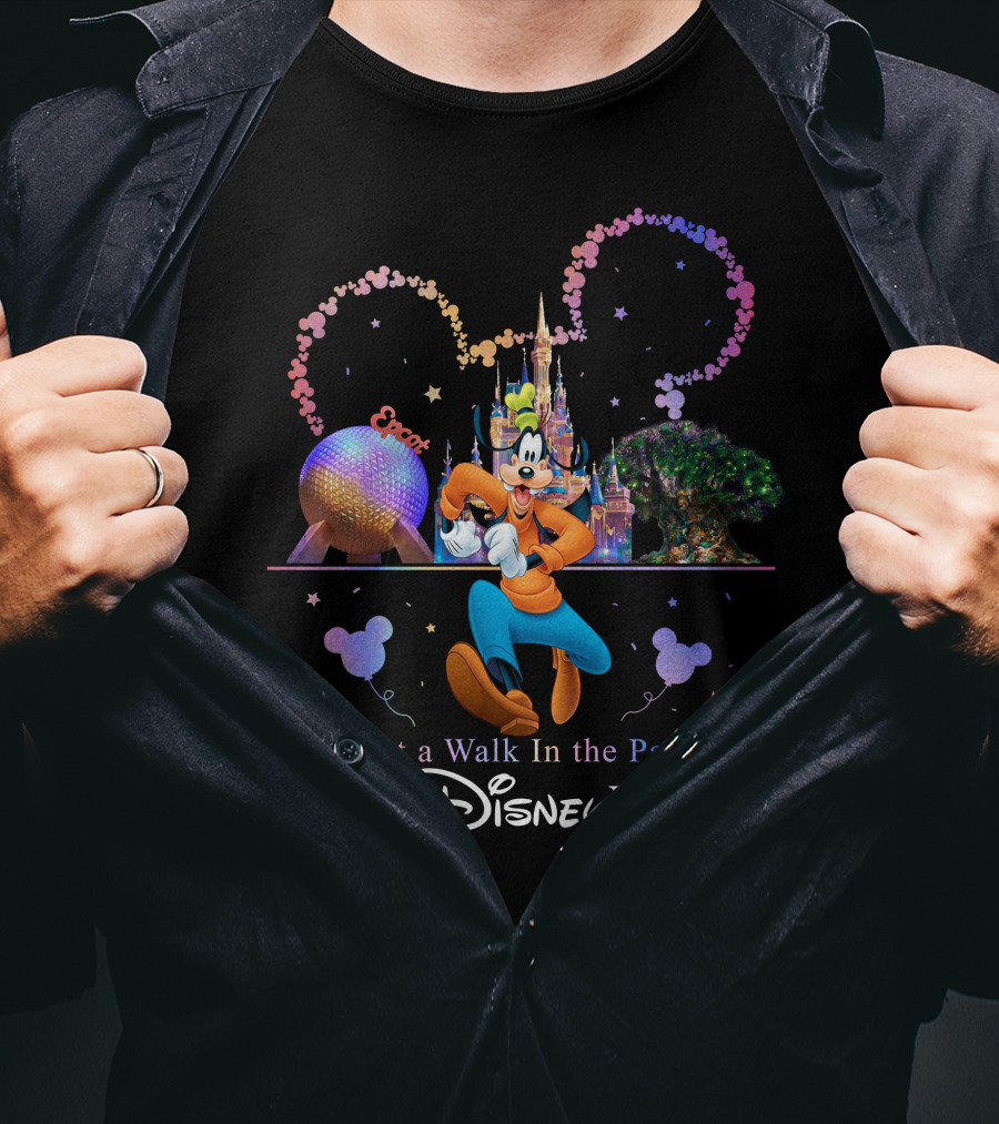 Goofy Just A Walk In The Park Walt Disney World Epcot T-Shirt