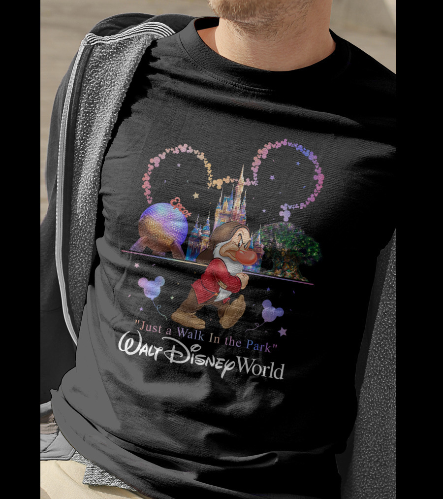 Grumpy Just A Walk In The Park Walt Disney World Epcot T-Shirt