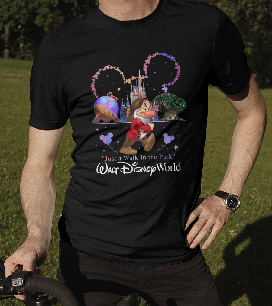 Grumpy Just A Walk In The Park Walt Disney World Epcot T-Shirt