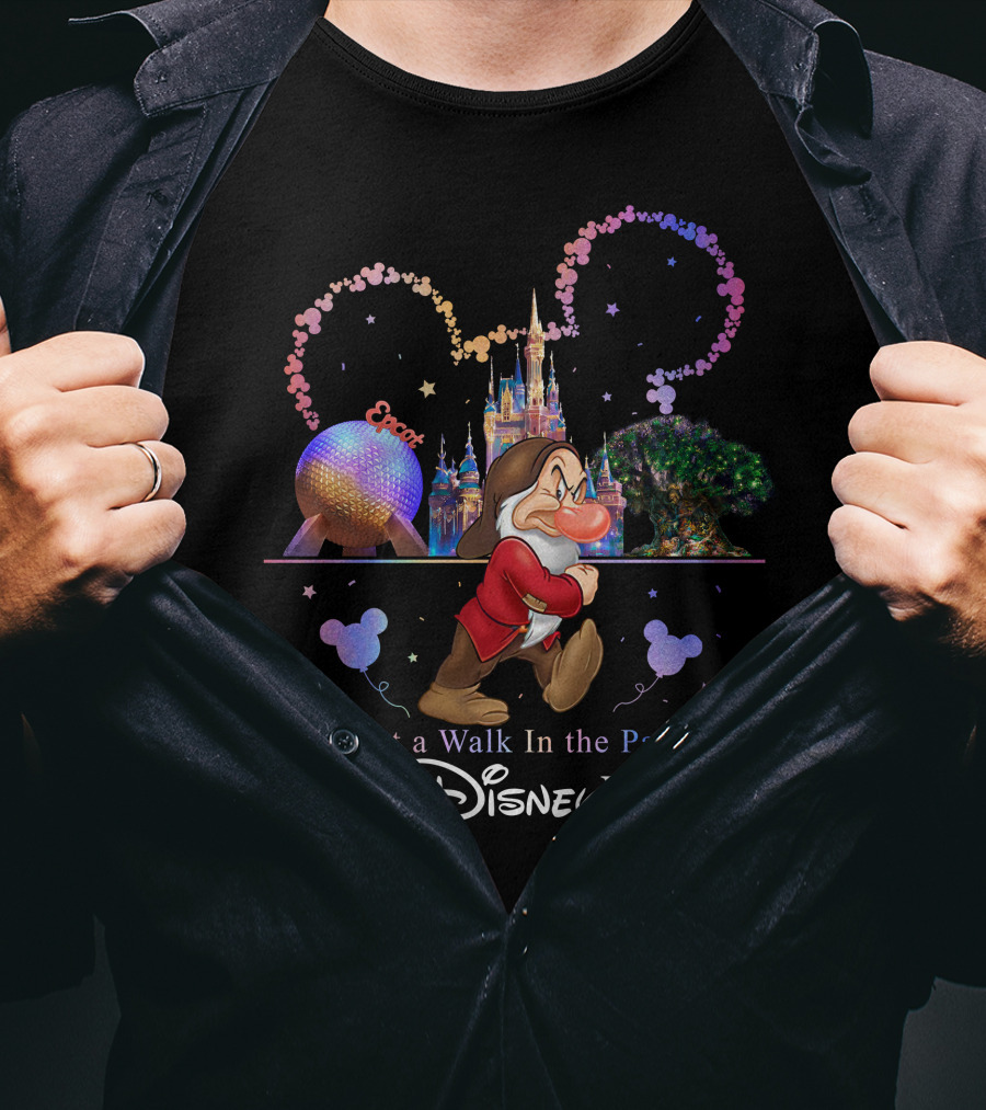 Grumpy Just A Walk In The Park Walt Disney World Epcot T-Shirt