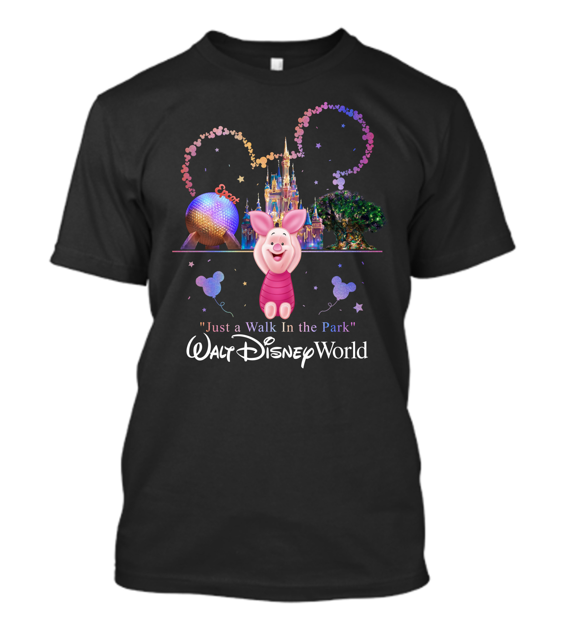 Piglet Walt Disney World Just A Walk In The Park Epcot T-Shirt