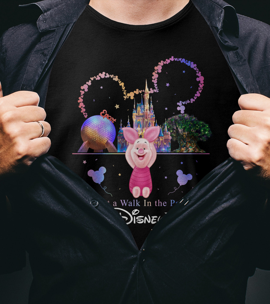 Piglet Walt Disney World Just A Walk In The Park Epcot T-Shirt