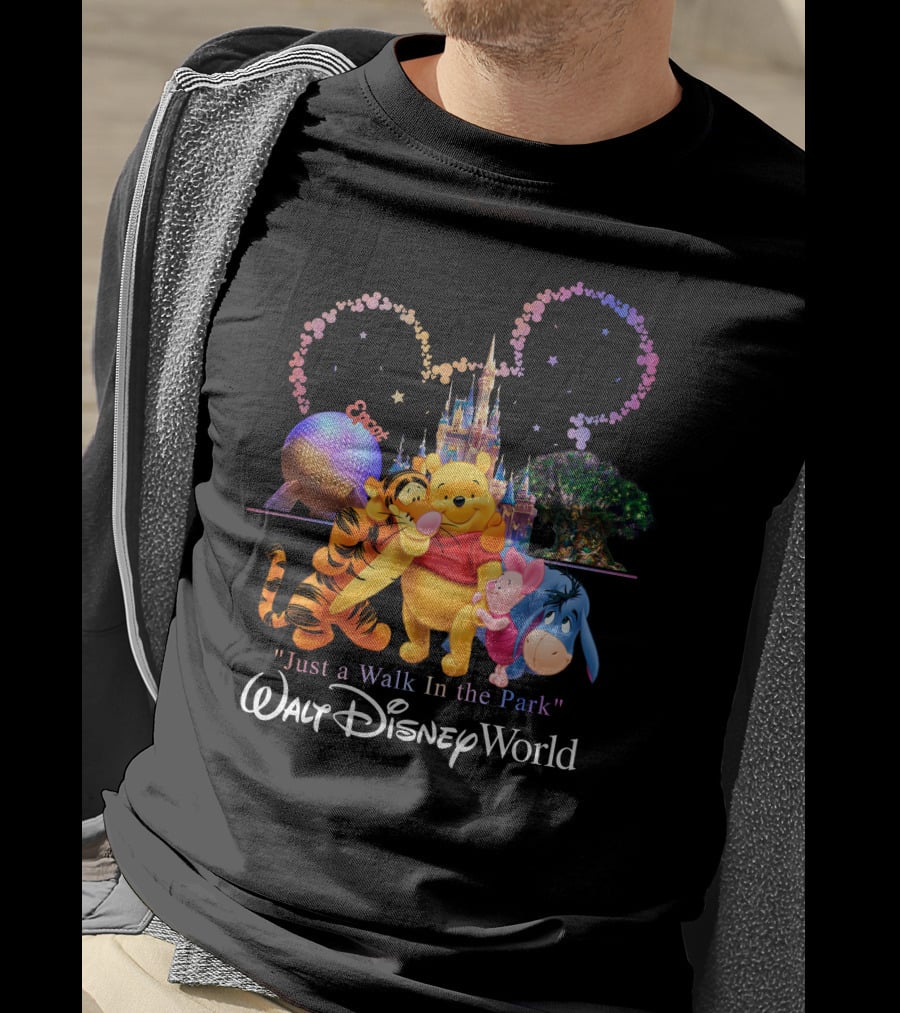 Winnie The Pooh Just A Walk In The Park Walt Disney World Epcot T-Shirt
