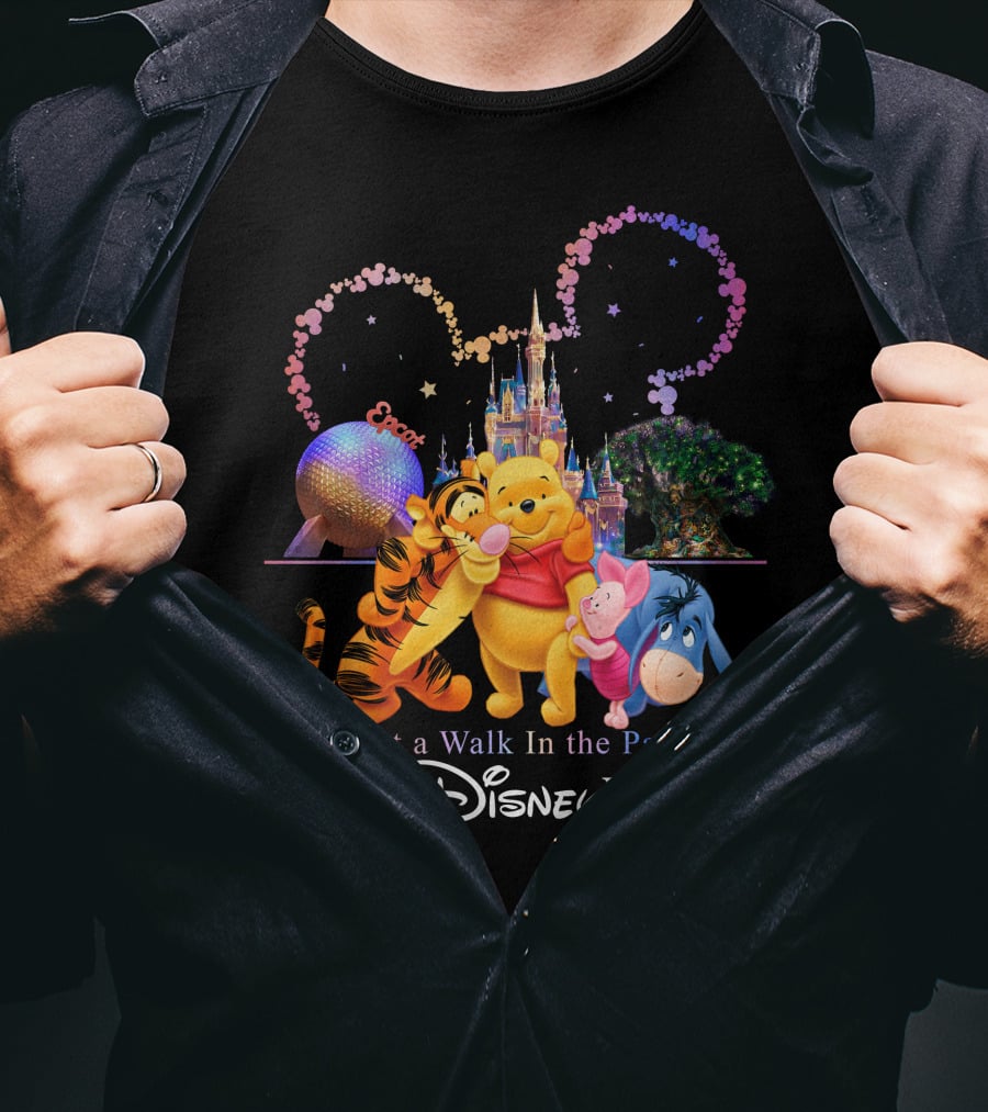 Winnie The Pooh Just A Walk In The Park Walt Disney World Epcot T-Shirt