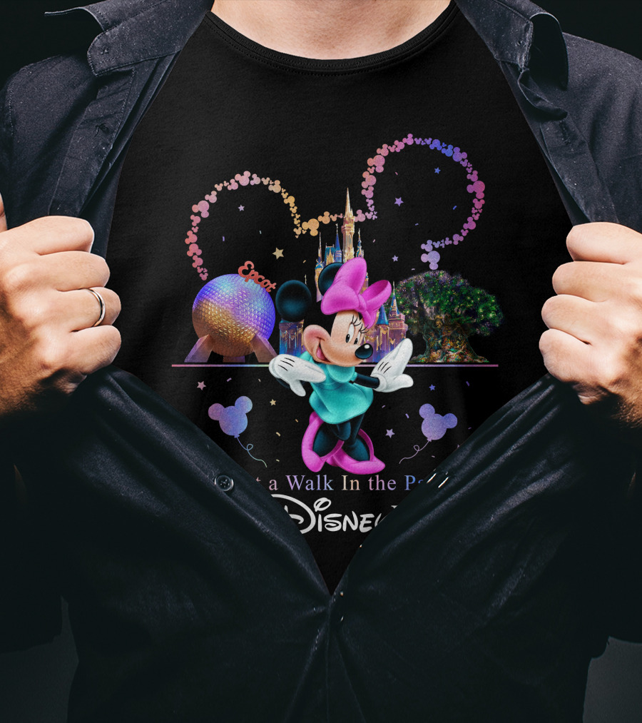 Minnie Just A Walk In The Park Walt Disney World Epcot T-Shirt