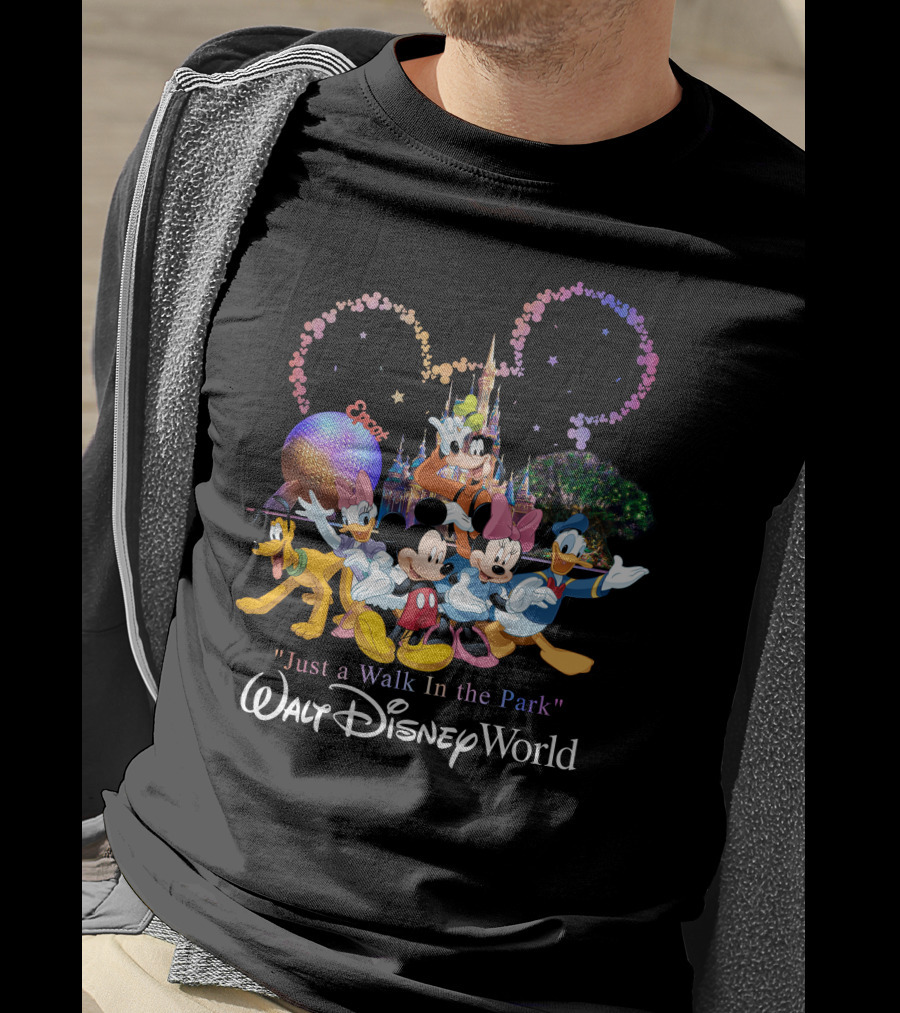 Just A Walk In The Park Walt Disney World EPCOT Mickey And Friends T-Shirt